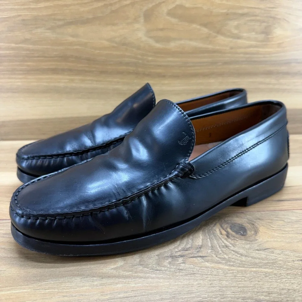 Tod's City Gommino Driving Penny‎ Loafers Mens US 8 Black Modern Business Casual